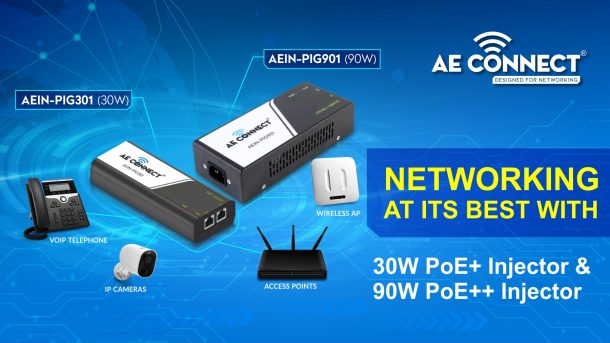 30W & 90W PoE Injector - AE Connect